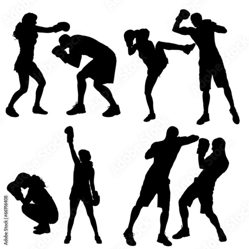 Vector silhouettes of people.