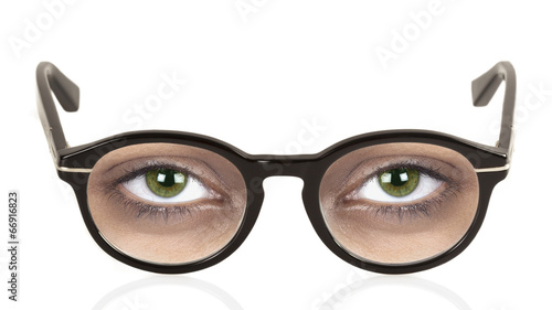 Schilderij op canvas Glasses and eyes