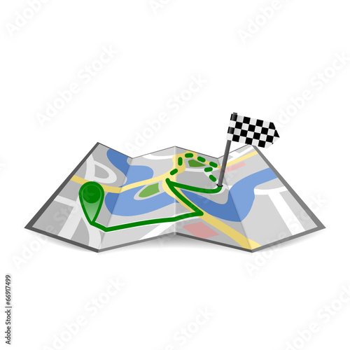 landkart gefaltet mit route II