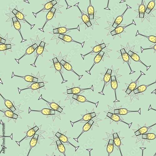 Vector pattern with glasses for use in design
