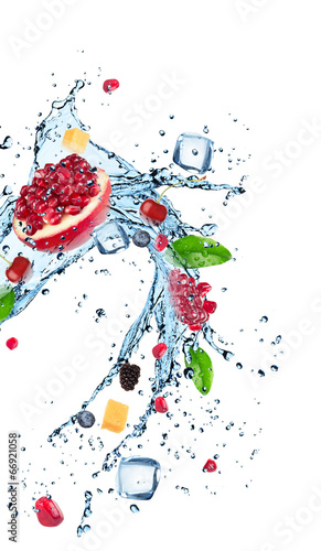 Fresh Fruit with water splash