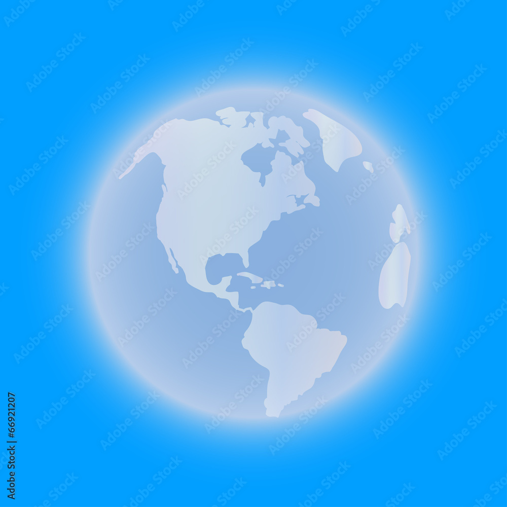 Vector silhouette of the globe.