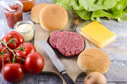Zutaten für Hamburger