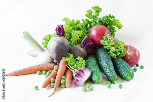 vegetables isolated on a white background