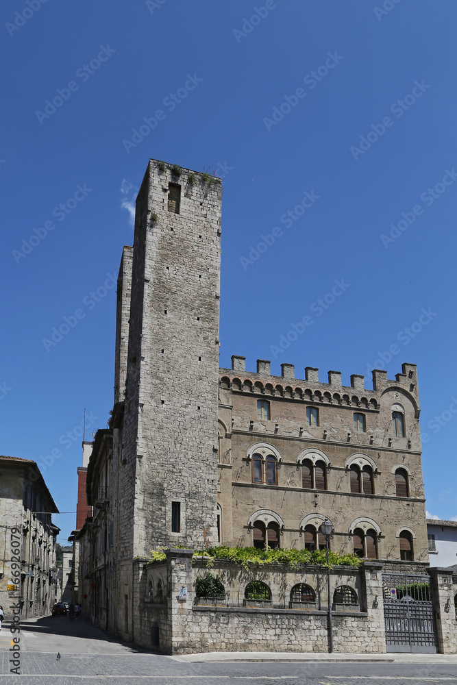 Ascoli Piceno (Marches, Italy) - Historic palace with towers