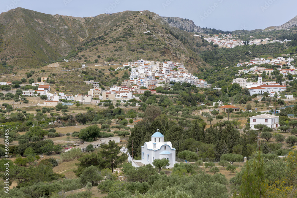 Das Dorf "Aperi" auf Karpathos, Griechenland - obrazy, fototapety, plakaty 