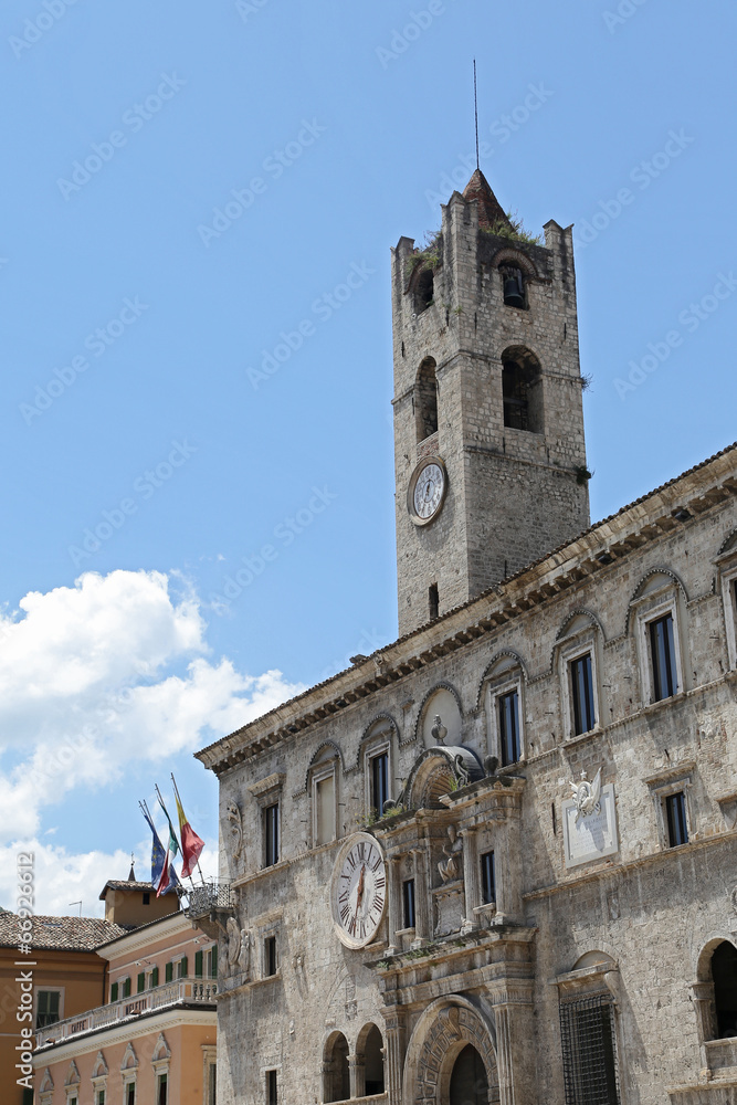 The Palazzo dei Capitani del Popolo, Ascoli Piceno-Italy