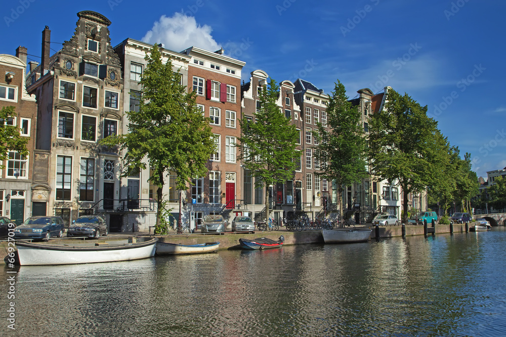 Houses along the canals in Amsterdam