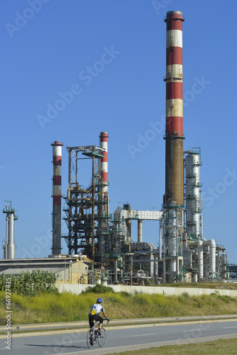 Oil refinery, Europe. Polluting energy