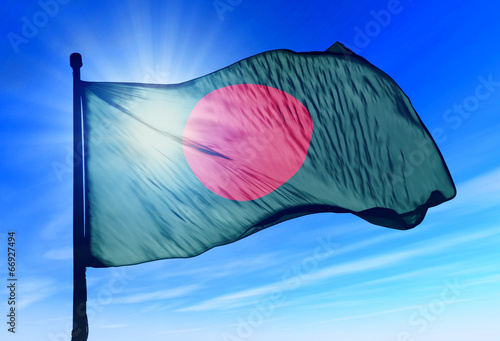 Bangladesh flag waving on the wind