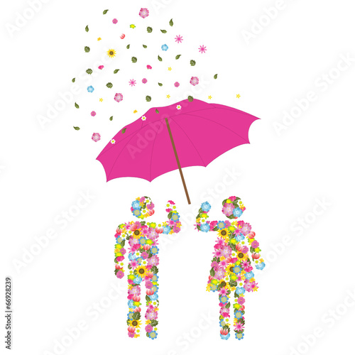 Chuva de flores