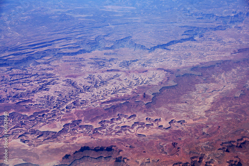 Aerial View of Southwest USA Country Side Landscape