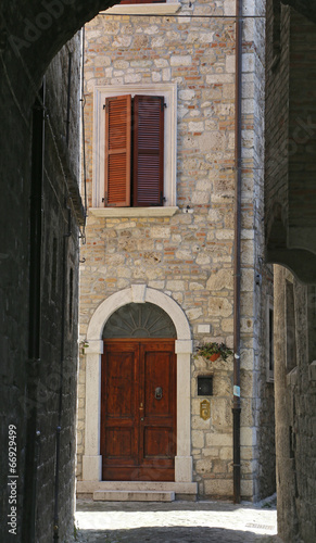 Ascoli Piceno, Marches, Italy - Old typical street