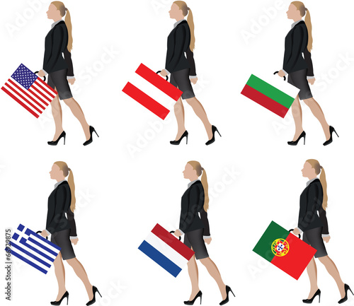 ragazza porta bandiera