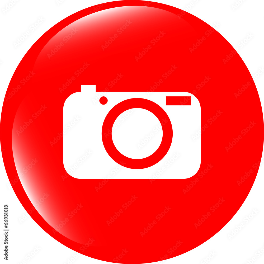 Camera icon on round internet button original illustration Camera icon on round internet button original illustration