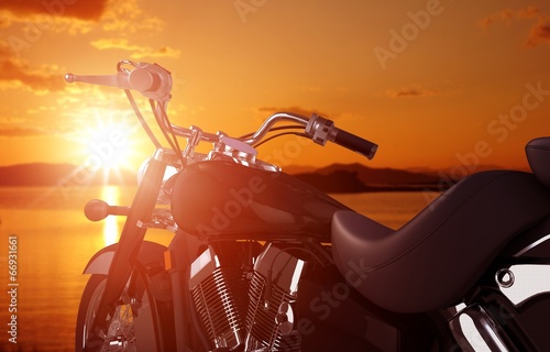 Fototapeta Naklejka Na Ścianę i Meble -  Motorcycle Traveling Concept