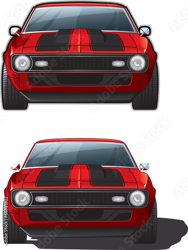 Vector Muscle Car Illustration