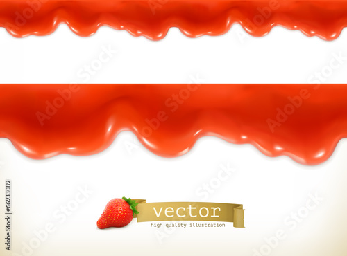 Red sweet drops, seamless vector