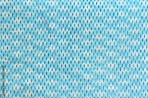 Blue patterned fabric.