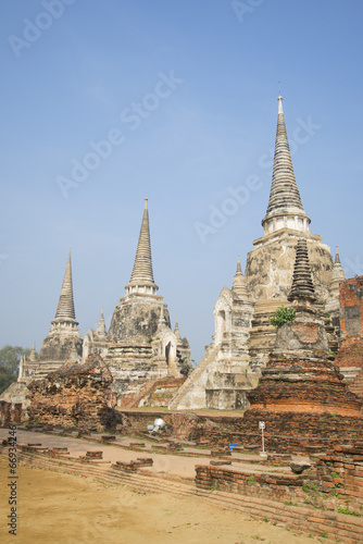 Три ступы храма Ват Пхра Си Санпет. Аютхая, Таиланд