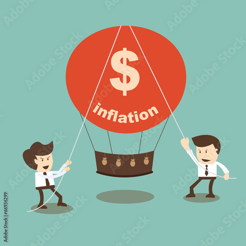 Businessman stabilize inflation