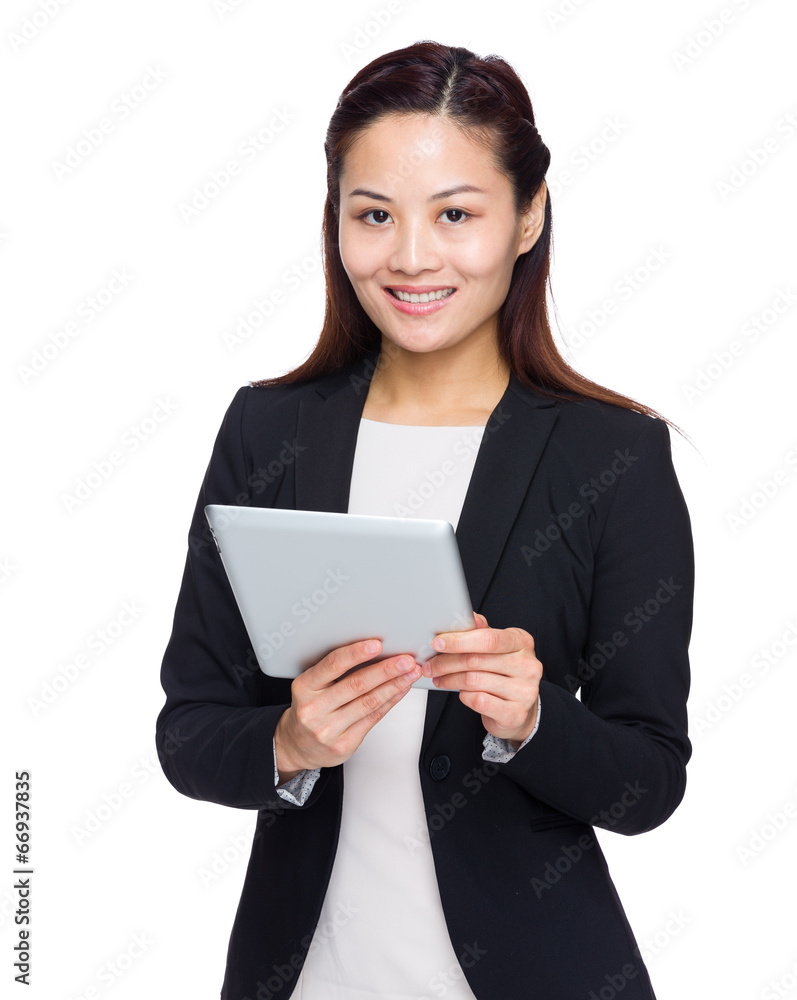 Asian business woman with tablet computer Asian business woman with tablet computer