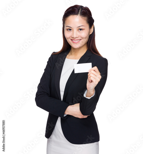 Business woman with name card