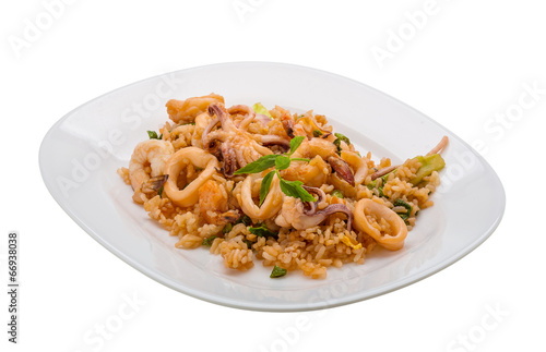 Rice with seafood