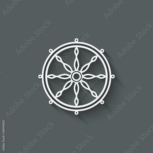 dharma wheel design element