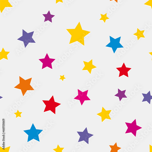 Seamless background with colored stars