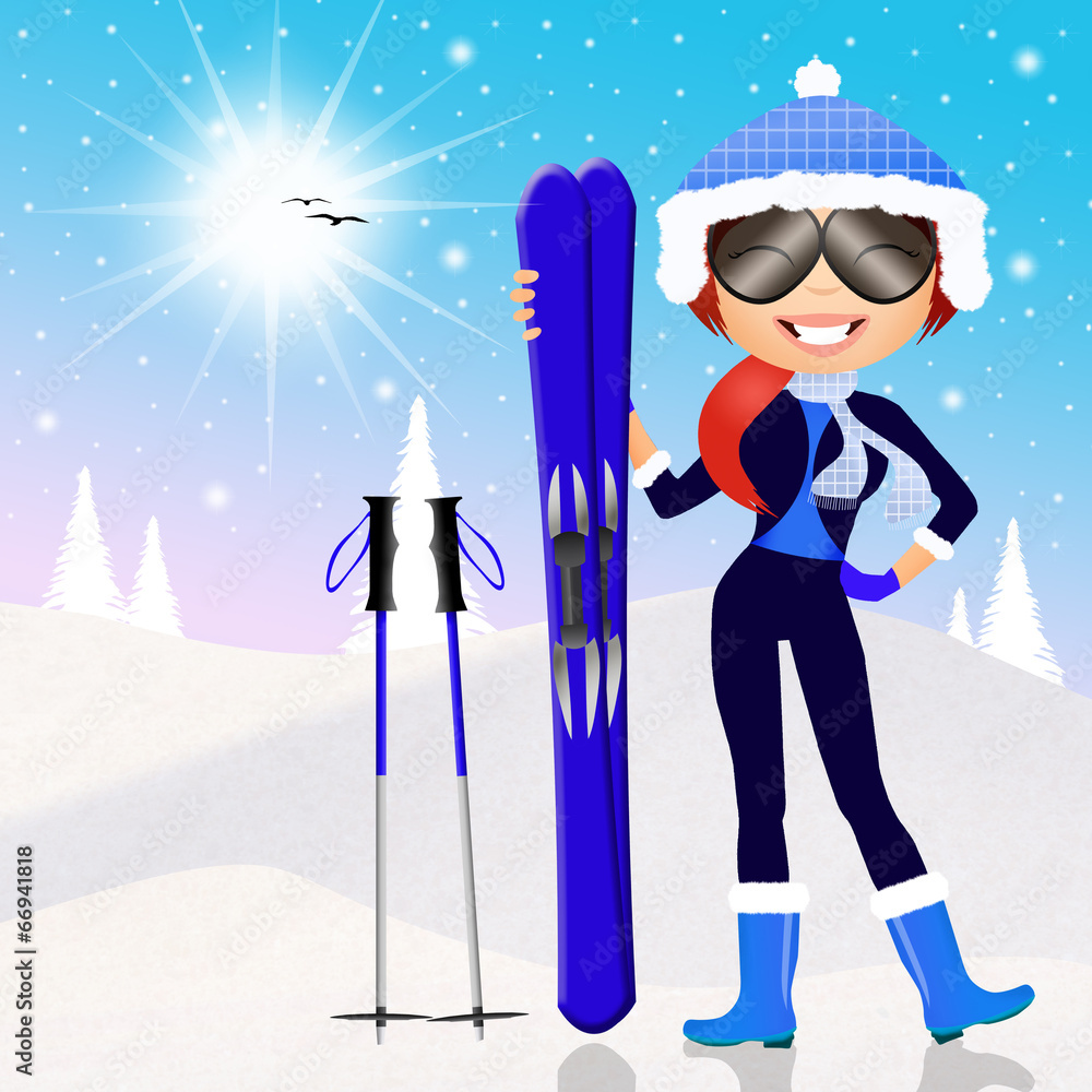 girl skier