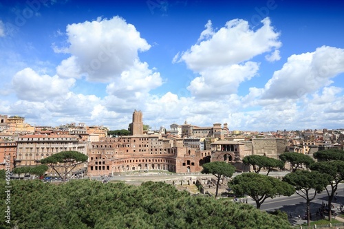 Italy - Rome view with Trajan's Forum