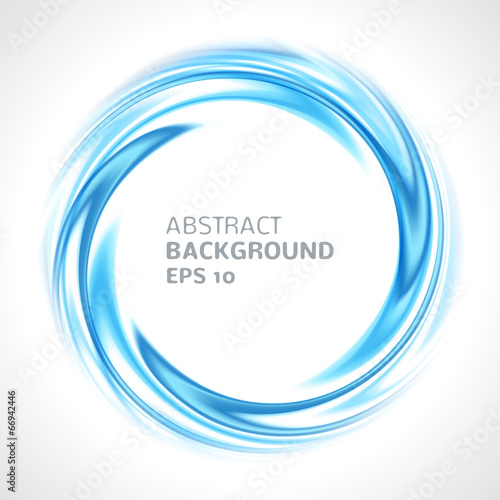 Abstract blue swirl circle bright background