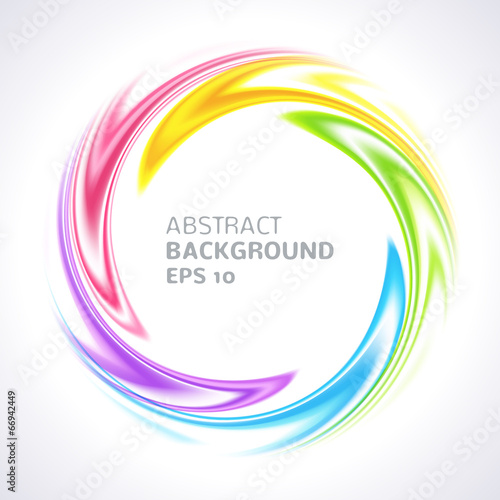 Abstract colorful swirl circle bright background
