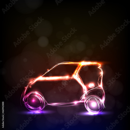 Abstract car model, easy all editable