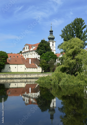 View of the old monastery Brevnov in Prague, Czech republic photo