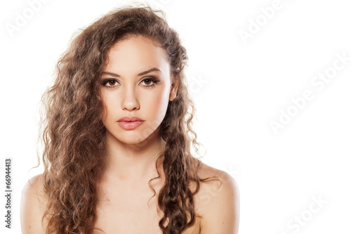 portrait of serious young girl