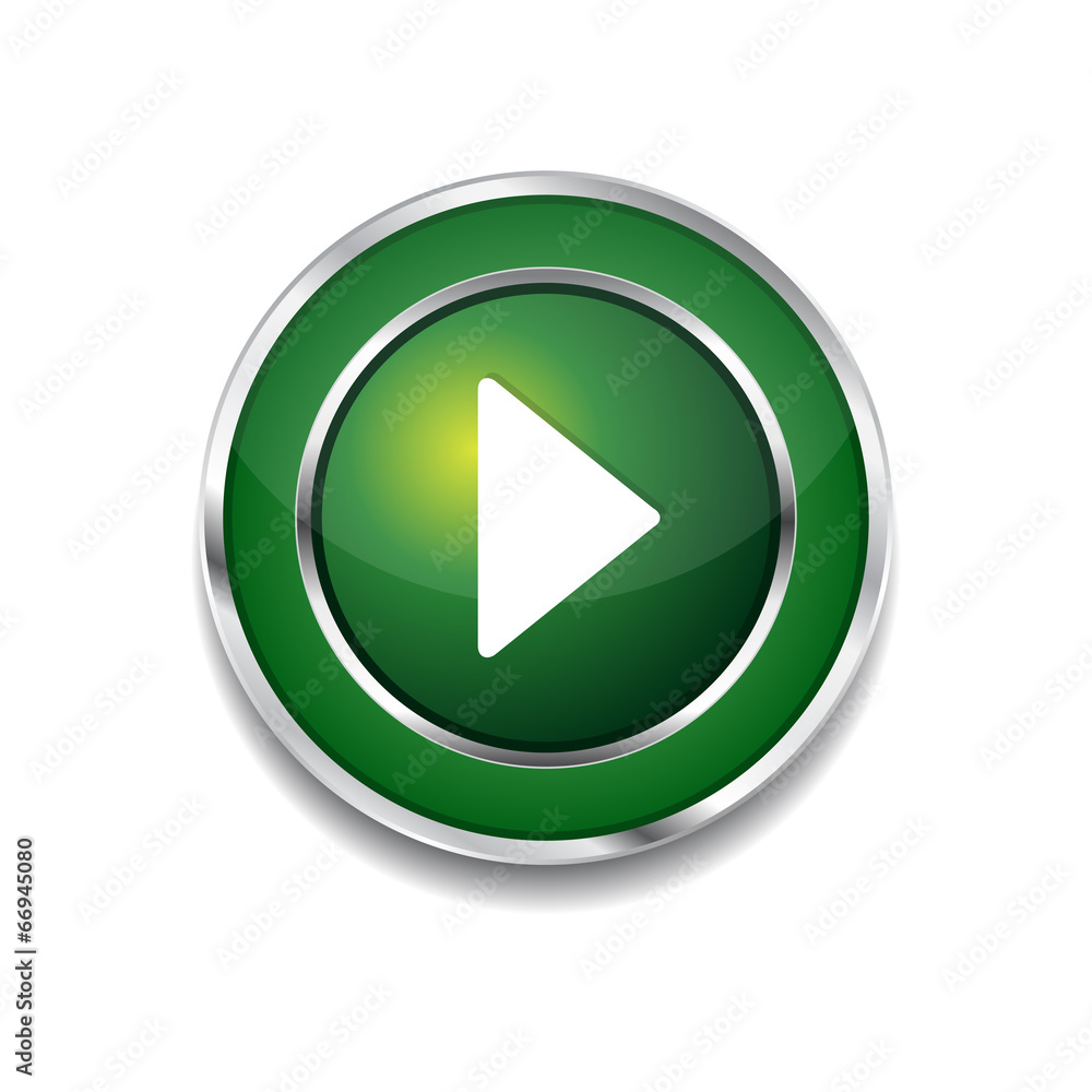 Play Circular Vector Green Web Icon Button Play Circular Vector Green Web Icon Button