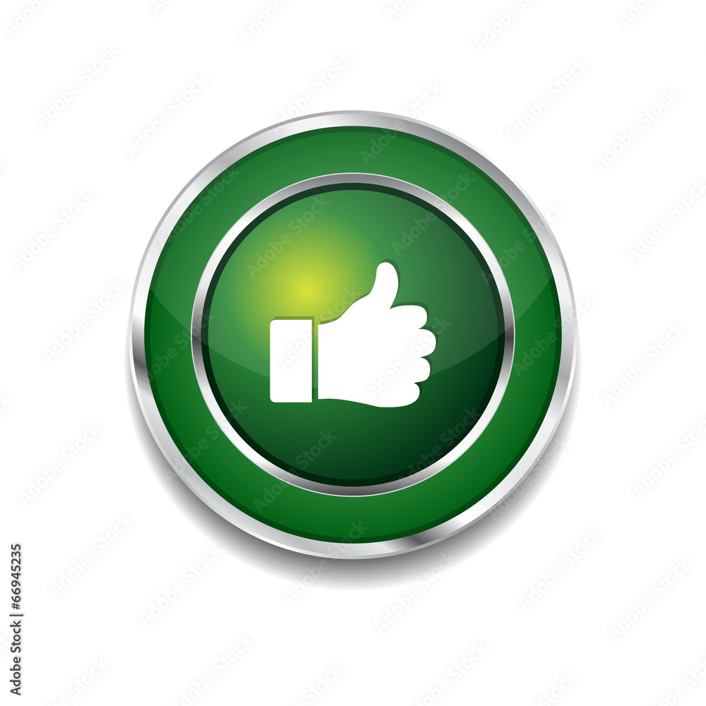 Thumbs Up Circular Vector Green Web Icon Button Thumbs Up Circular Vector Green Web Icon Button