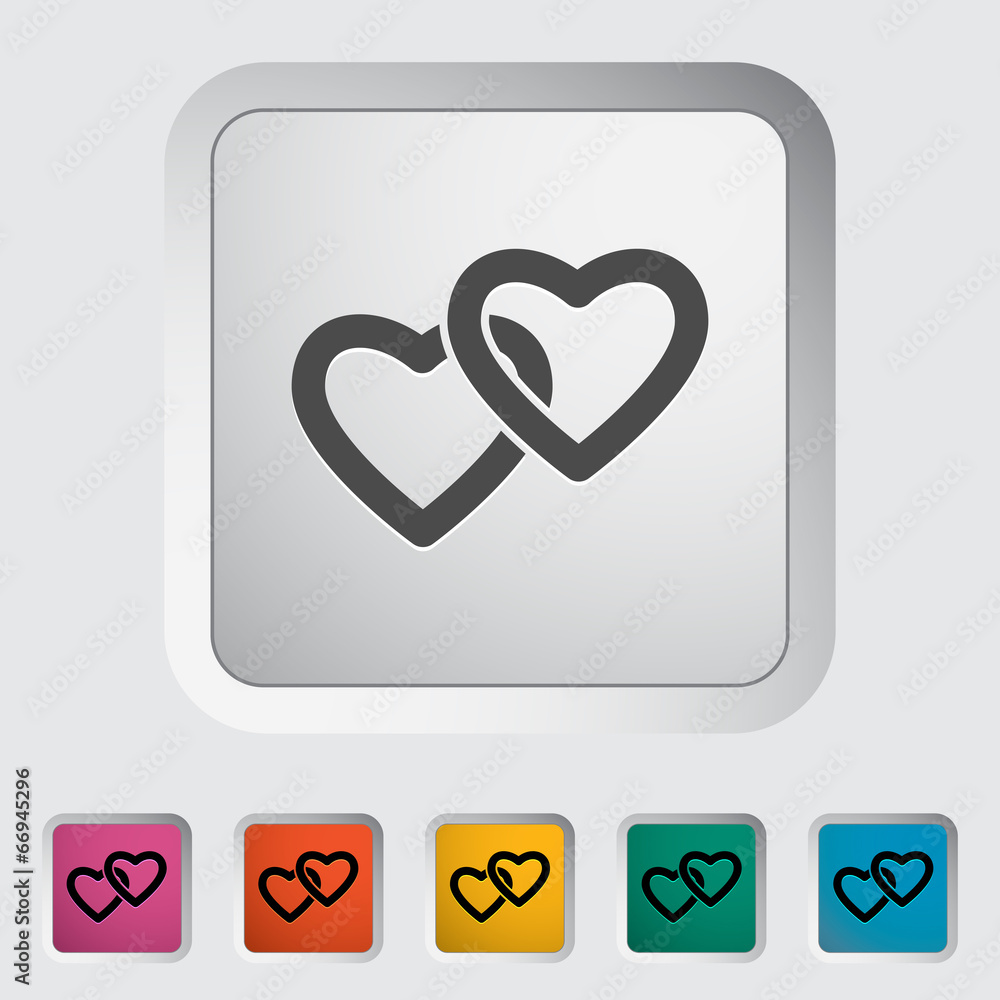 Heart flat icon Heart flat icon