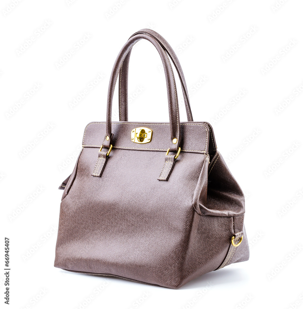 Woman leather bag isolated white background Woman leather bag isolated white background