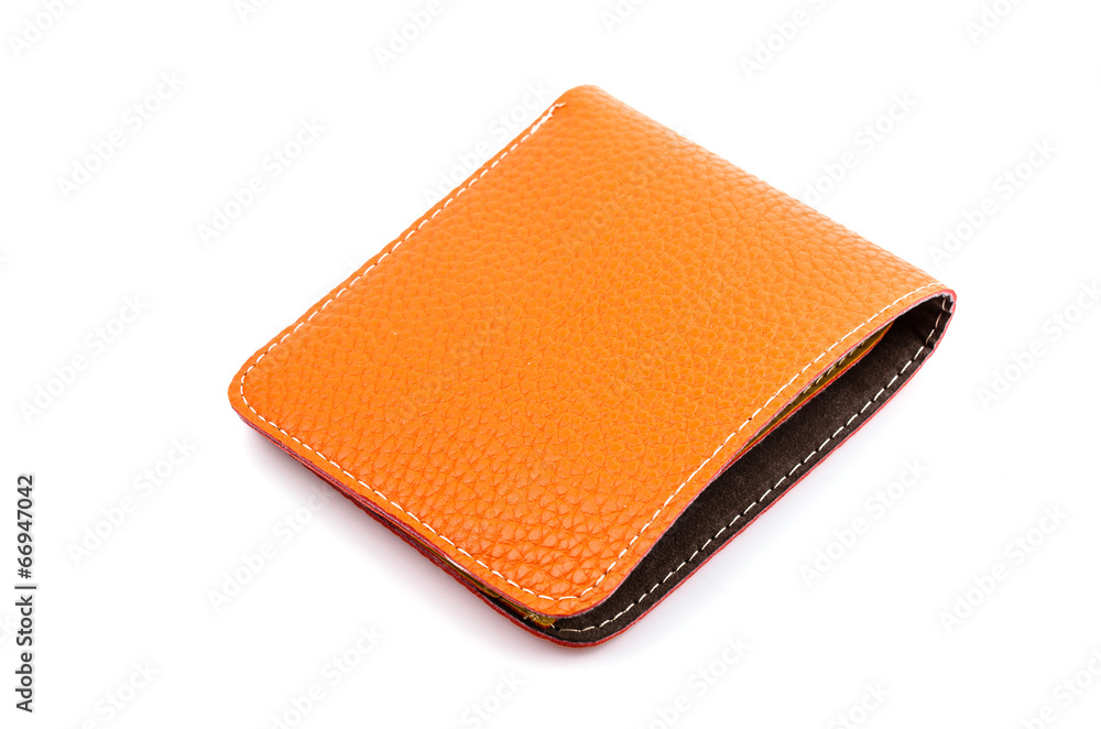 Leather wallet isolated white background Leather wallet isolated white background