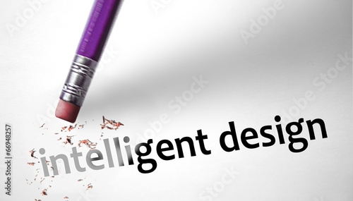 Photos Eraser deleting the word Intelligent Design