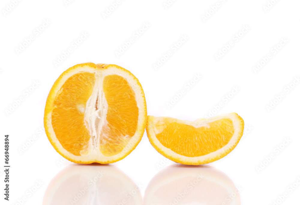 Sliced juicy orange. Sliced juicy orange.