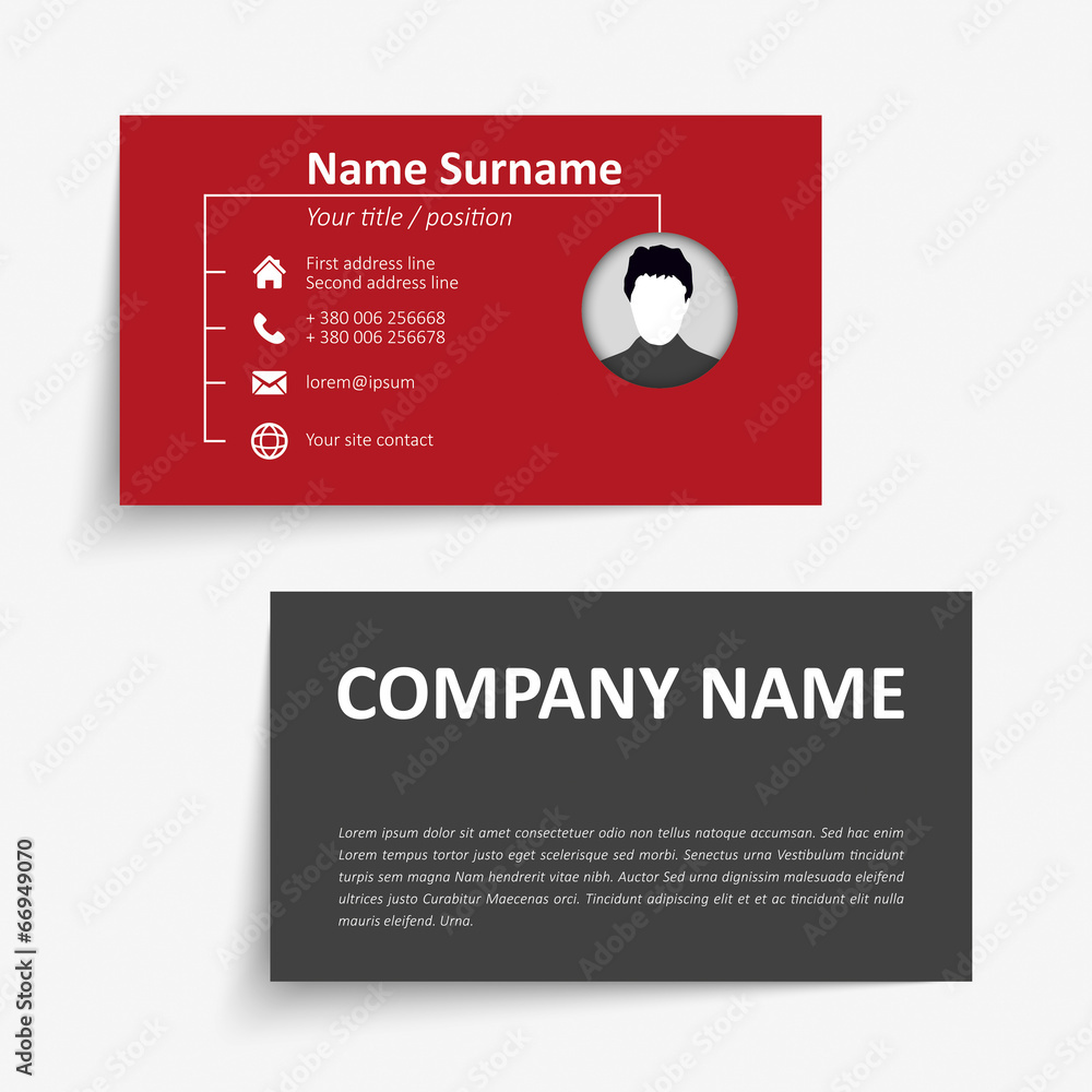 Naklejka premium business card