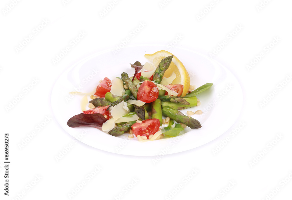 Fresh asparagus salad. Fresh asparagus salad.