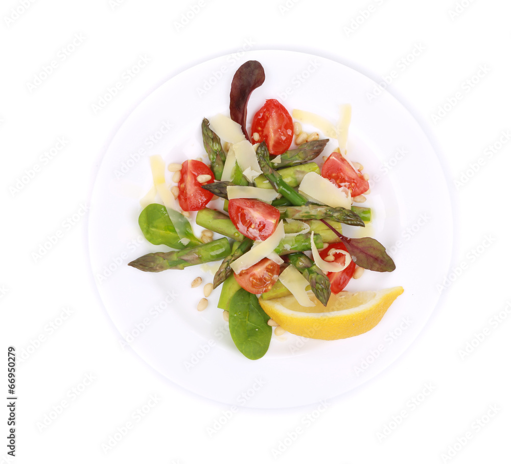 Fresh asparagus salad. Fresh asparagus salad.