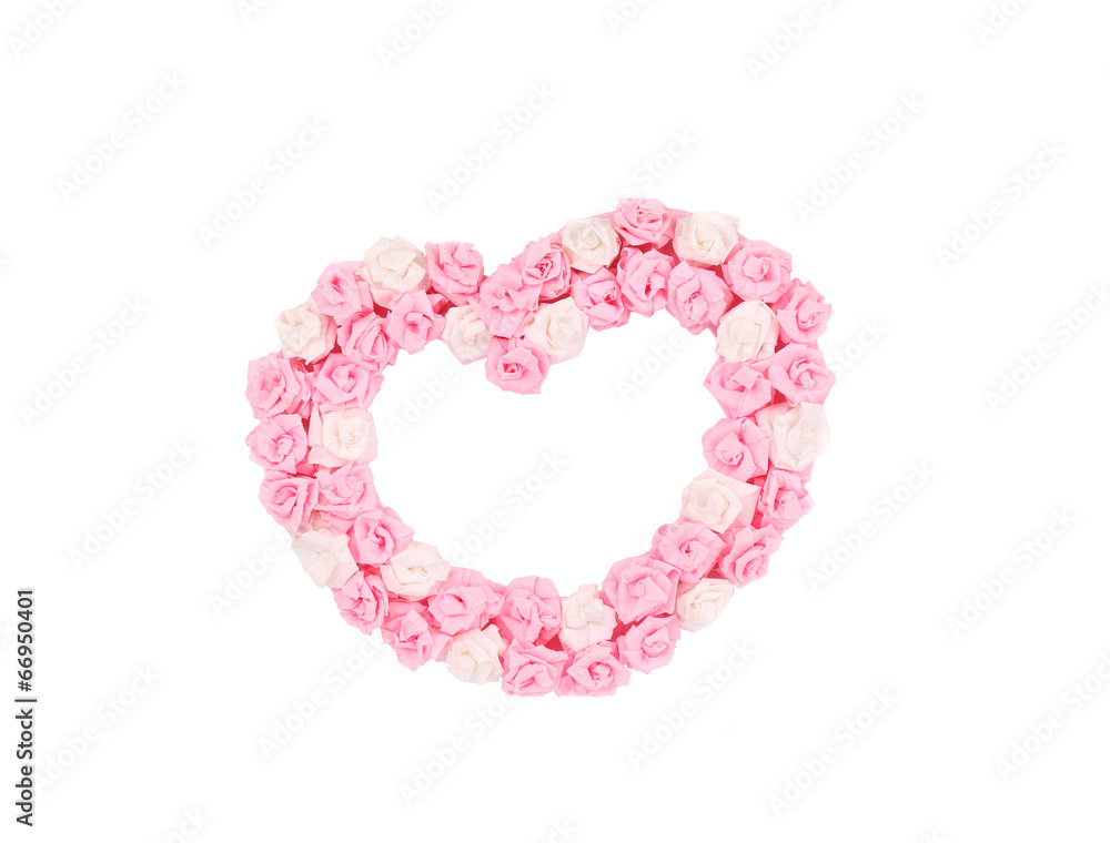Valentines Day Heart Made of Roses. Valentines Day Heart Made of Roses.