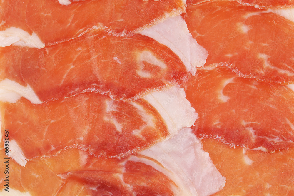 Slices of Delicious Prosciutto.