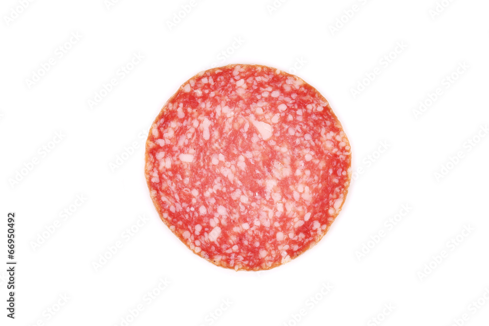 Slice of salami. Slice of salami.